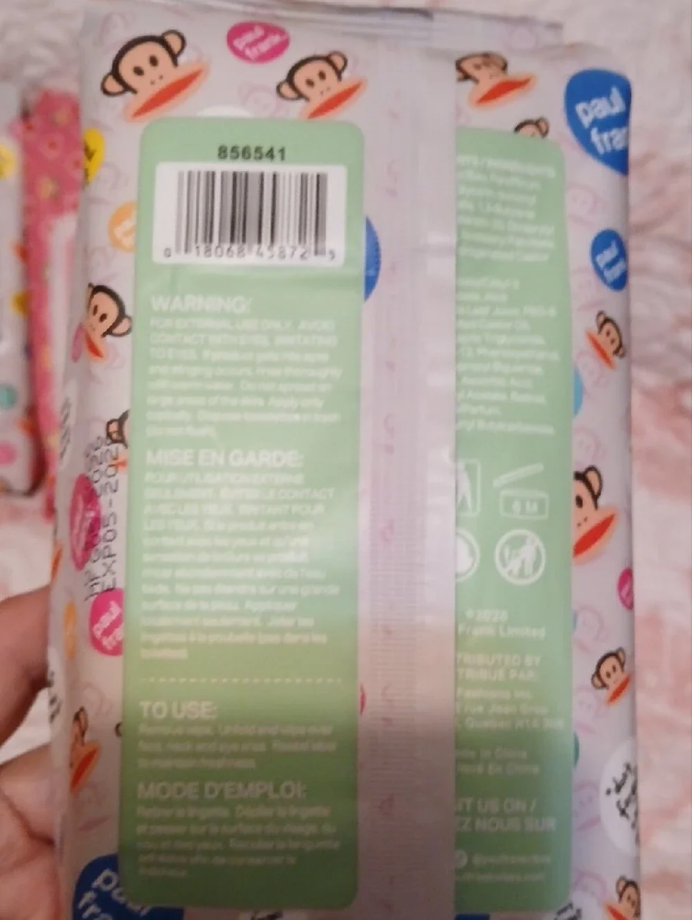 Paul Frank Kids Cleansing Wipes Trio - Pink & White Packs